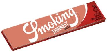 Smoking Thinnest King Size – ultradünne Longpapers 108×44 mm, ca. 12 g/m², 33 Blättchen